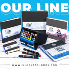 illo Sketchbook 8’’ x 8’’ Square Hardcover Sketch Book, Heavyweight Paper - Image 9