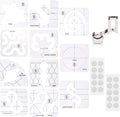 14 PCs Free Motion Quilting Template Set Includes 11 Quilting Templates by AUMACHEN