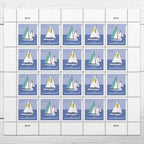 United States Postal Service Sailboats 2023 Blue Rectangular Postcard Stamps - Image 2
