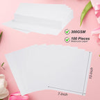 PATIKIL 100 Pcs Pure Cotton Watercolor Paper 140lb/300 GSM Water Coloring Paint - Image 2