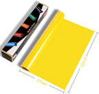 RENLITONG Glossy Yellow HTV Vinyl 12" x 35ft Roll - Image 2
