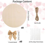 12 Pcs 14 Inch Wood Circles for Crafts Unfinished Wooden Slice Blank Round Wood - Image 2