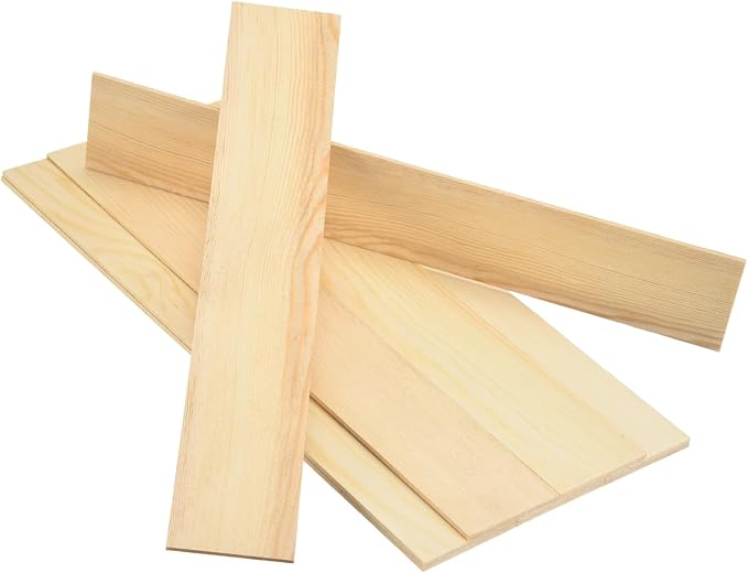 MECCANIXITY 10Pcs Wood Strips Slats, 5/64" x 2" x 12" Thin Wood Sticks Flat by MECCANIXITY
