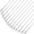 PAXCOO 25 Pack Chains for Jewelry Making, Necklace Chains Bulk Silver Plated by PAXCOO