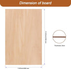 20 Pack 12 x 8 x 1/8 Inch Basswood Sheets, Rectangular Plywood Balsa Wood Sheet - Image 2