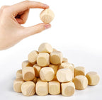 Blank Wooden Dice 1 inch 30PCS Unfinished Square Blocks 25mm Small Wood Cubes by Ourtroness