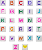 YMSDZHL Alphabet Beads A-Z 1000Pcs Letter Beads, Acrylic 6x6mm Round Letter - Image 3