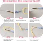 7 Pieces Punch Needle Tool, Portable Adjustable Embroidery Punch Needle - Image 4