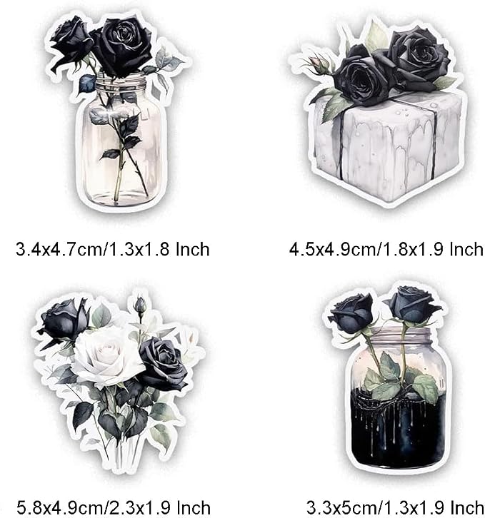 Dark Aesthetic Stickers 80 Pcs, Water Bottle Vinyl Waterproof Sticker - Image 4