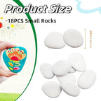 18PCS White Painting Rocks, Small Rocks - Image 2