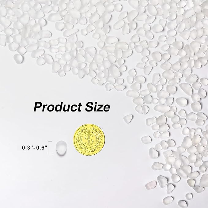 QEQEKAKA Sea Glass Stones for Crafts About 0.5LB Glass Pebbles Gemstones Bulk - Image 3