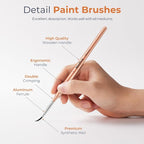 Nicpro Detail Paint Brushes 10 PCS Aesthetic Fine Tip Professional Miniature - Image 2