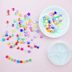 Jmassyang 600 PCS Acrylic Beads Heart and Star Shape Beads Red Acrylic AB Star - Image 5