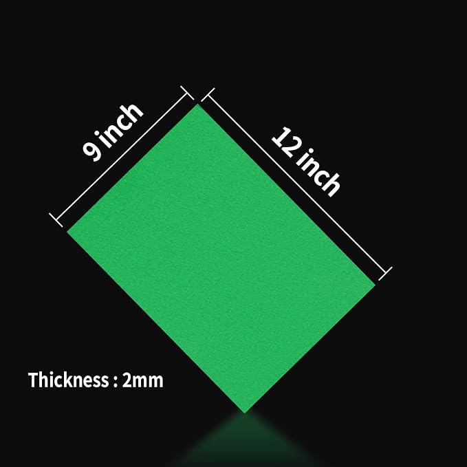MEARCOOH Green Foam Sheets Crafts 9x12 Inch 2mm Eva Color Craft Foam Paper - Image 3