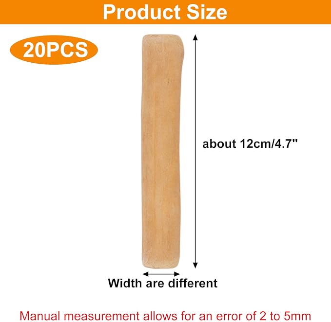 20PCS Natural Driftwood for Crafts, 4.7" Length Driftwood Pieces Branch Wooden - Image 2