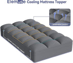 ELEMUSE Twin XL Grey Mattress Topper - Image 2
