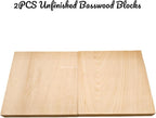 2PCS Unfinished Basswood Blocks - Image 2