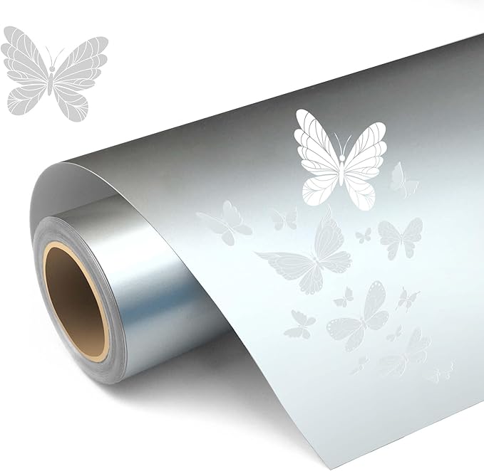 Glossy Silver Permanent Vinyl, Durable & Removable Roll by HYPERTAI