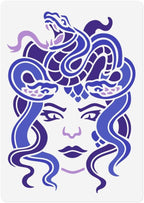 Medusa Stencil Templates 11.69 x 8.27 Inch Plastic Reusable Succubus Art Craft by Doodlream