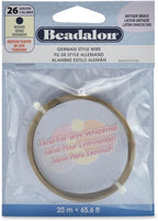 Beadalon German Style Wrapping Wire, Antique Brass Color, 26 Gauge, 20 m / 65.6 by Beadalon