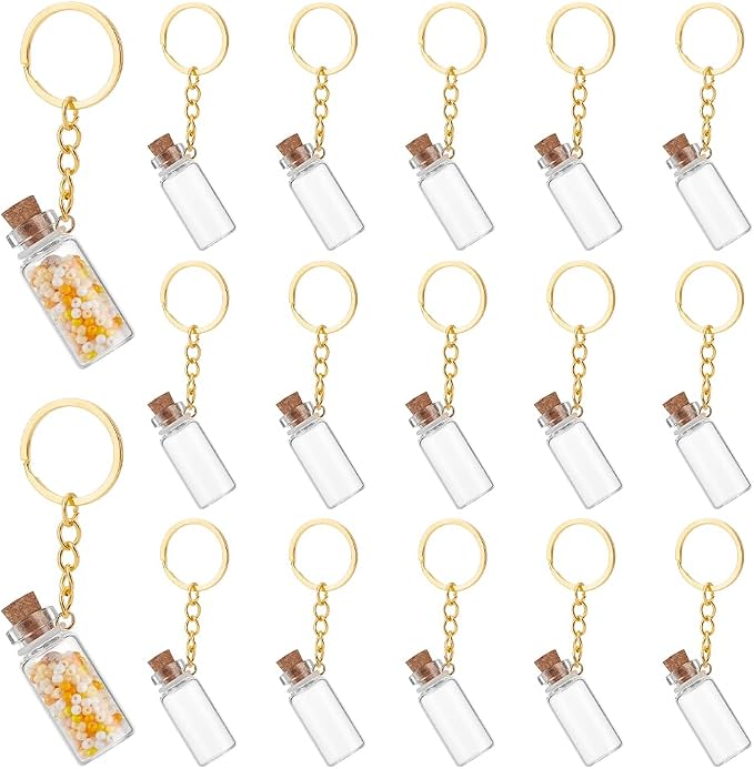 UNICRAFTALE 15Pcs Mini Glass Bottles 3ml Glass Vials by UNICRAFTALE