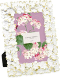 Laura Ashley 4x6 White & Gold Flower Textured Hand-Crafted Resin Picture Frame by Unknown