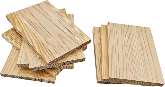 8PCS Rectangle Wood Boards Unfinished Wood Blocks - Image 5
