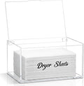 Acrylic Dryer Sheet Holder Dispenser Container, Bonus Black Labels Included | by SUBEKYU