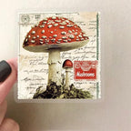 YOKSAS 50PCS Vintage Nature Mushroom Clear Scrapbook Stickers – Retro Botanical - Image 3