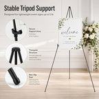 RRFTOK 63 Inch Easel Stand for Sign, Poster Stand and Wedding Sign | - Image 3