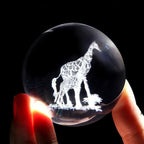 MAIBAOTA 3D Giraffe Decor Crystal Ball 2.4 Inches Glass Ball Giraffe Gifts - Image 4
