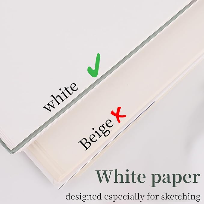 SuFly Sketch Book 9x12, Drawing Paper Pad-68lb/100gsm, Top Spiral Sketchbook - Image 5