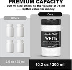 Pearlescent Acrylic Paint, 300ml/10.2oz Non Toxic Waterproof Metallic Pearl - Image 2