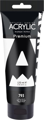 AUREUO Lamp Black Acrylic Paint, 4 Fl Oz / 120ml Single Tube, Rich Pigment Art by AUREUO