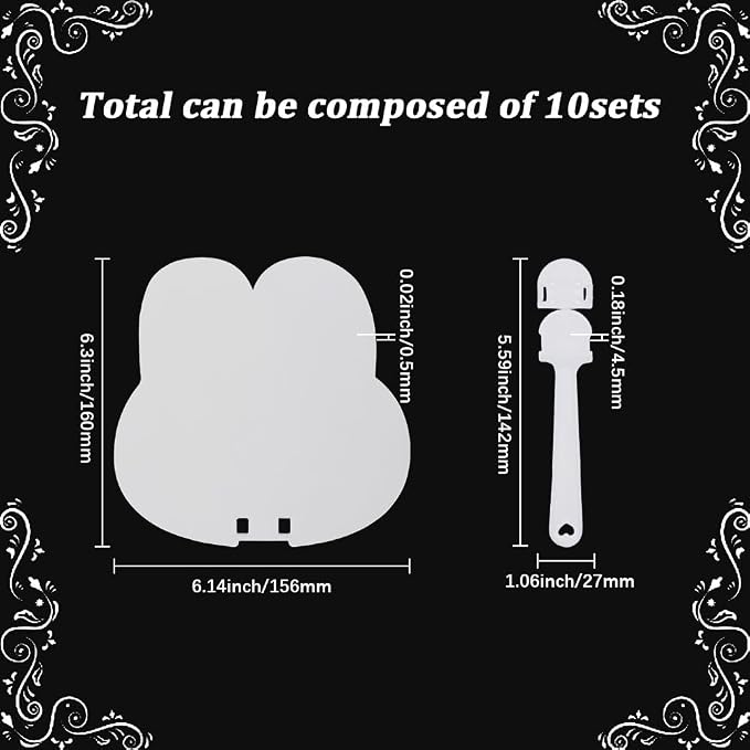 10Pcs Blank Plastic Hand Fans PVC Transparent Hand Fan Cute Handheld - Image 2