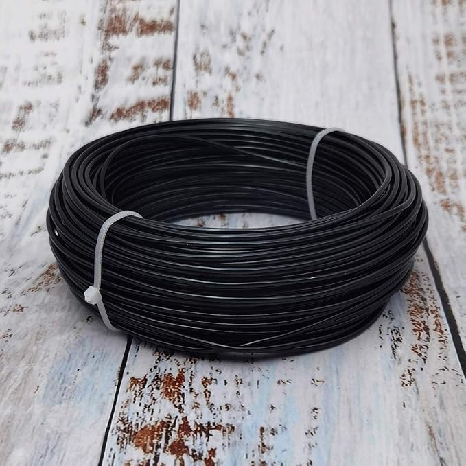INSPIRELLE 12 Gauge 98 Feet Black Aluminum Craft Wire Bendable Metal Wire - Image 2
