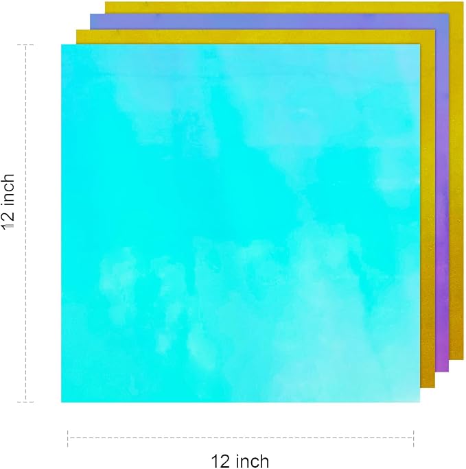 Holographic Heat Transfer Vinyl- 12" x 12'' 4 Sheets Holographic HTV - Image 2