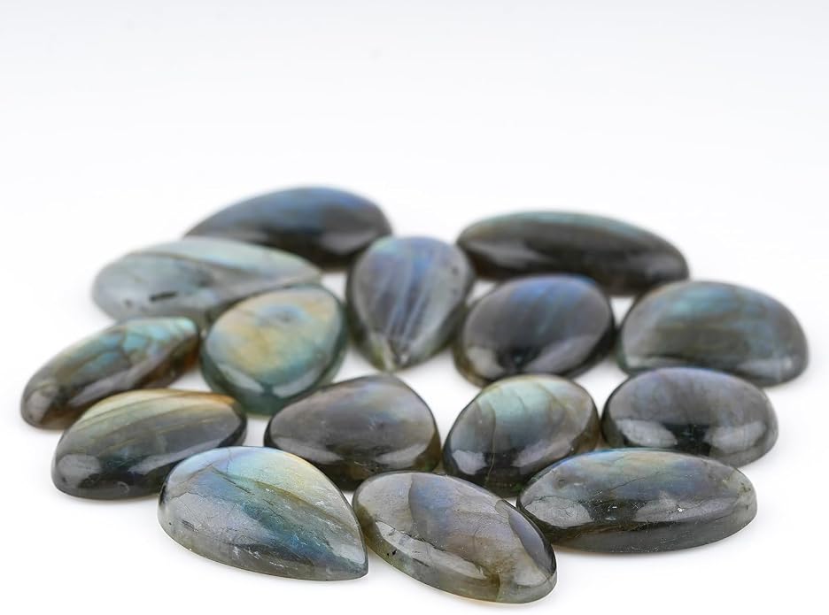 10pcs Mix Labradorite Cabochons Gemstone Crystals, Wholesale Bulk Lot, Wire - Image 5