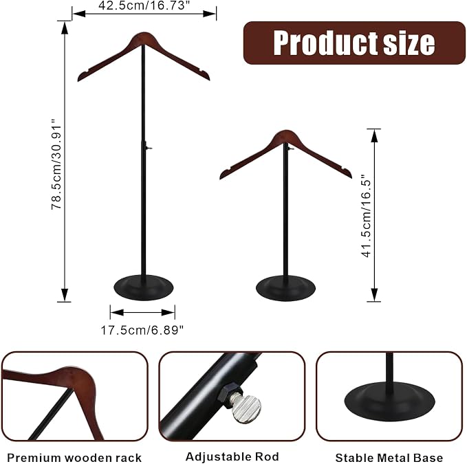 6 Pack T Shirt Display stand for Vendors, Adjustable T shirt Shoulder Stand | - Image 2