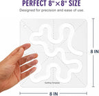 Free-Motion Quilting Ruler Template, Professional Acrylic Meander Stipple Ruler - Image 2