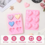 SJ Heart&Bow Shaped Silicone Mold 2 Packs, Soap Molds - Image 5
