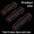 PH PandaHall 6pcs 3 Sizes Zipper Making Template Set, Acrylic Zip Pocket - Image 2
