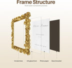 Cuspin 6x6 Picture Frame Gold, Vintage Ornate Square Frame - Image 7