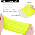 VINYL FROG Neon Yellow Heat Transfer Vinyl Roll 12" x5ft Matte HTV Vinyl | Neon - Image 2