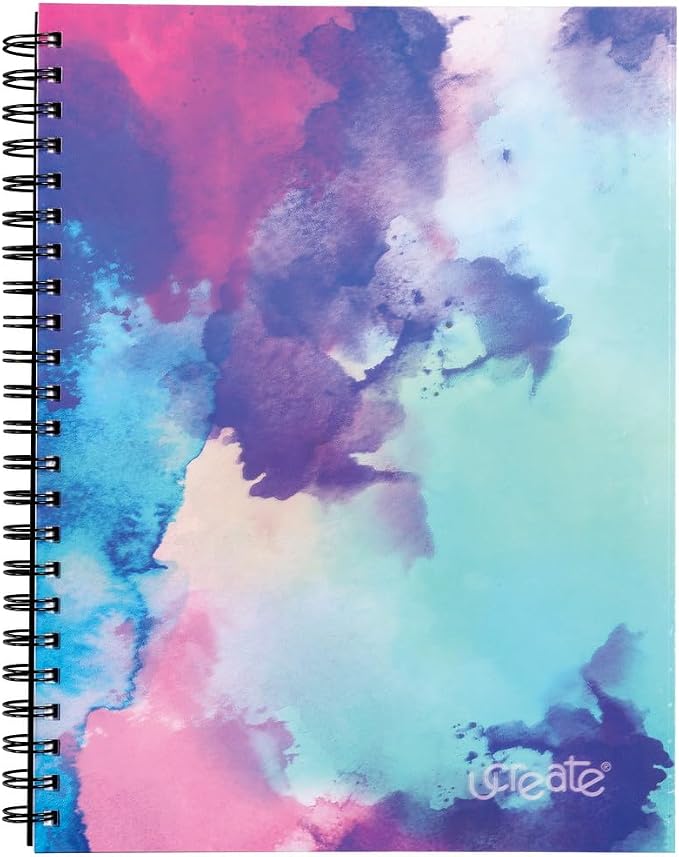 UCreate Fashion Poly Sketch Book, Watercolor Splash - Image 7
