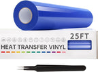 VinylRus Heat Transfer Vinyl-12” x 25FT Iron on Vinyl Roll by VinylRus