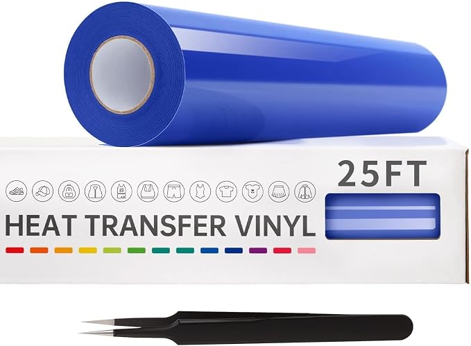 VinylRus Heat Transfer Vinyl-12” x 25FT Iron on Vinyl Roll by VinylRus
