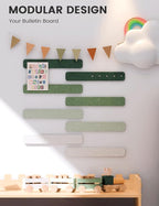 Fluxynara Cork Board Alternative Felt Strip Board 8-Pack 13"x2", Office Pin - Image 5