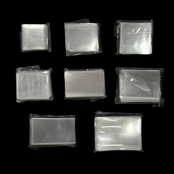 800Pcs 8 Sizes OPP Stamp Protection Bags, Stamp Collecting Supplies, Philatelic by Wzttdm