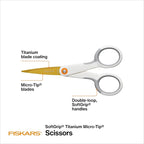 Fiskars Micro-Tip Scissors, Precision Cutting Shears, Titanium Blades & - Image 2